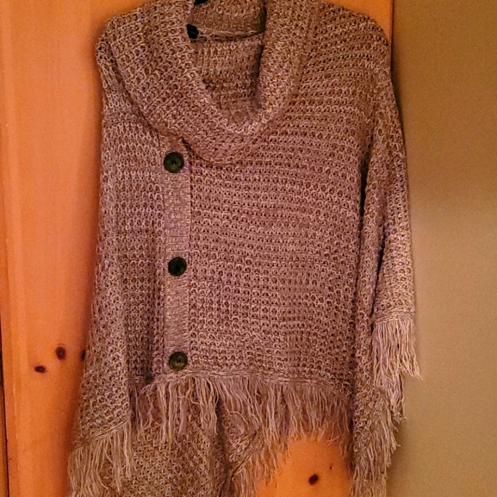 Ladies poncho sweater